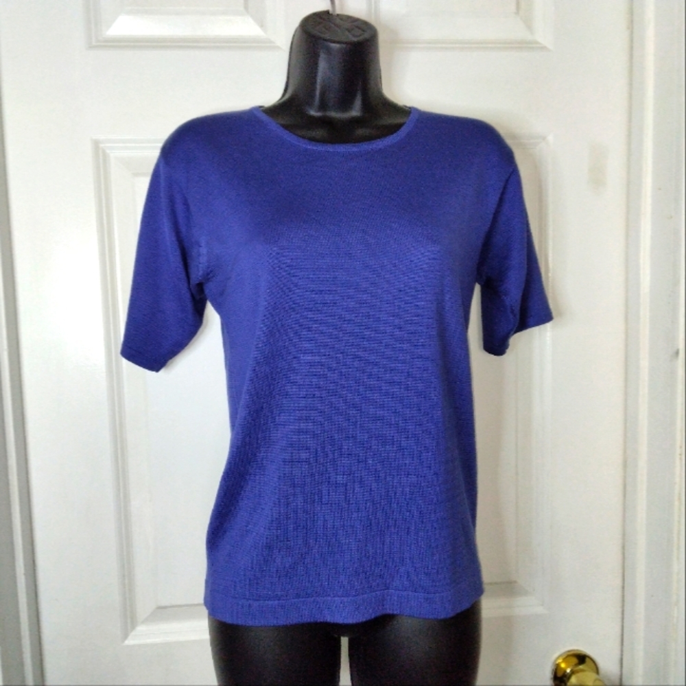 Henri Bendel 100% Silk Knit Top Size S